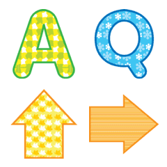 Upper Letters and numbers emoji