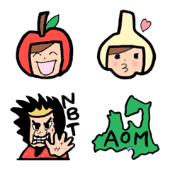 Emojis of Ringo-musume, an apple girl