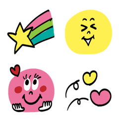 Simple hand-painted emoji