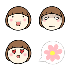 Expressive girl's face(bob cut)