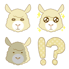Cute and simple alpaca emoji