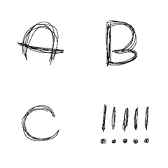 Simple rattling alphabet