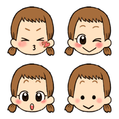Cheerful girl -emotion emoji-
