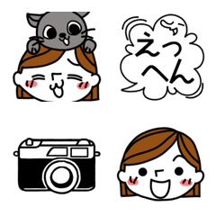 Chibita's ordinary simple Emoji (girl)