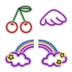 Very cute neon emoji