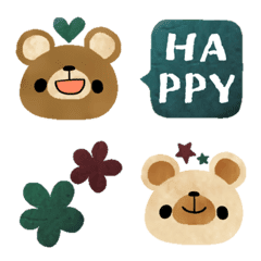 Emoji adulto de urso fofo