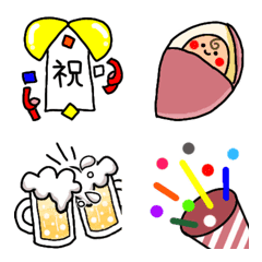 Celebration and lucky emoji