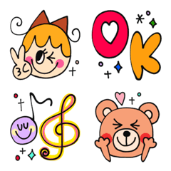  Emoji with cute and pop design