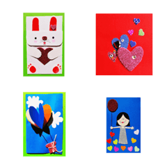 Wenlan drawing hand made cards emoji