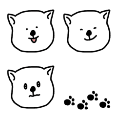 Simple Emoji of the white dog