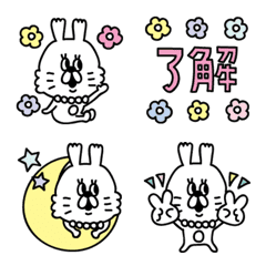 Pearl rabbit! mini emoji