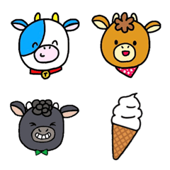 Emoji of the three cow brothers