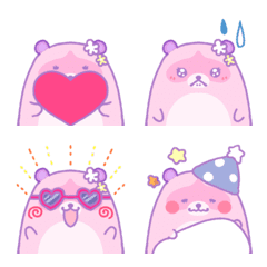 Dreamy and very cute weasel emoji