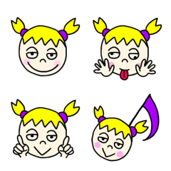 Pigtails hair girl Emoji