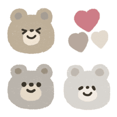 Beige and gray bears 