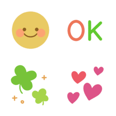 Colorful cute simple emoji
