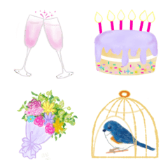 watercolor taste celebration emoji
