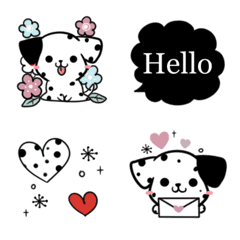 Cute word Nordic style Dalmatian Emoji
