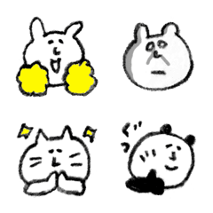 Rabbit, bear, cat and panda 03 Emoji