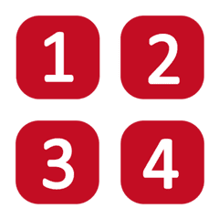 둥근 테두리 사각형 숫자 (1-40)