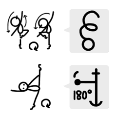 Rhythmic gymnastics rule Emoji:Rotation