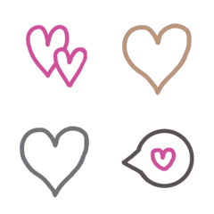 simple yuru Heart  emoji