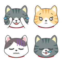 Cat Face Emoji Red Tabby Bicolor 2/4