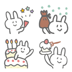 อิโมจิไลน์ Usamura-san celebration emoji