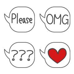 Speech Bubble Emoji Comments Phrases