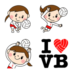 Emoji for volleyball players