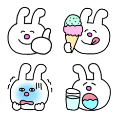 Big Face Rabbit Emoji 2