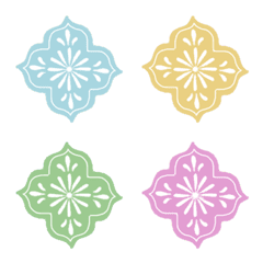 Morocco tile Flower Emoji