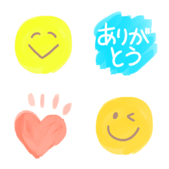 Watercolor daily use emoji
