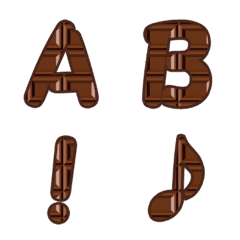 Chocolate font(alphabet)