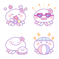 Dreamy and very cute jellyfish emoji