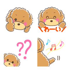 Cute emoticons toy poodles every day