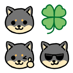 Black Shiba Inu's everyday emoji