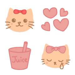 Emoji sweet lovely cute cat KAWAII