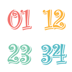 Colorful numeral tags 11 [01-40]