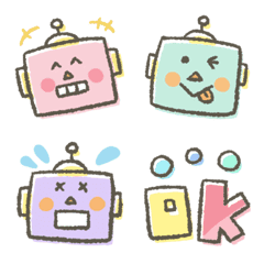 Robot watercolor emoji