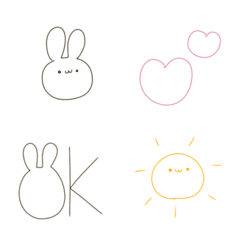 Usagi-chan and Simple Emoji