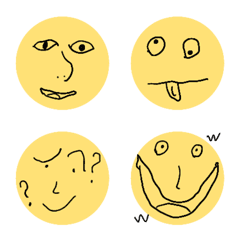 Two-color face emoji