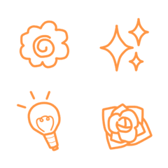 Simple and easy to use orange emoji