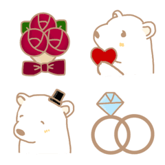 White cute white bear vol.2 emoji 