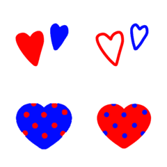 Set of 10 color combination hearts