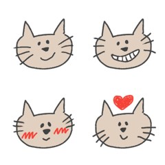Useful simple emoji of cat boy 