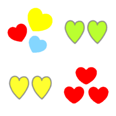 Vivid color colorful heart emoji