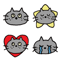 Gray cat Muru-chan Emoji