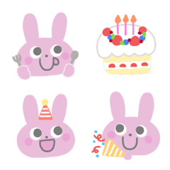 Dull color  Rabbit Emoji (1)