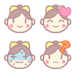 Yellow ribbon girl emoji